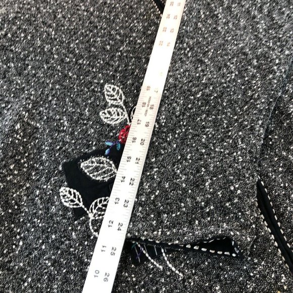 Teddi Petite Womens Size 1XP Jacket Black w/ white - Picture 7 of 8